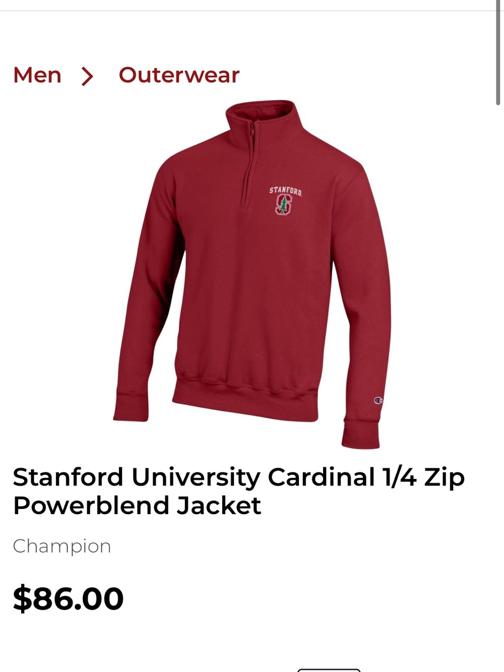 Stanford Quarter-Zip sweatshirt